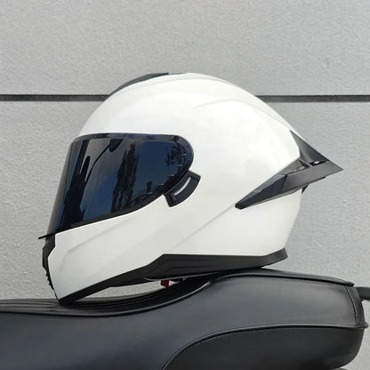 Motorcycle helmet, men's and women's dual lens full face helmet, motorcycle sports car, all season full face helmet