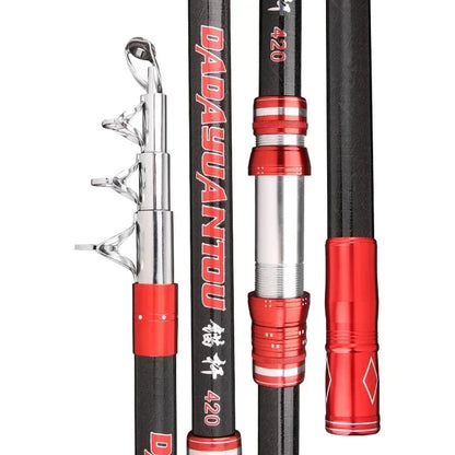 2.1-4.5M Carbon Fishing Rod 50kg above Superhard Long Distance Throwing shot Rod Telescopic Sea Boat High Quality Fishing Gear