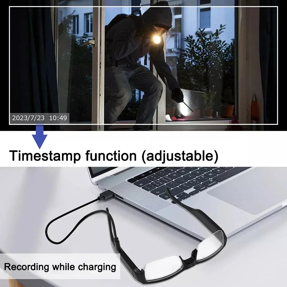 HD 1080P Mini Camera Meetings DVR Protable Glasses Cam Sports Video Small Outdoor Camcorder Conference Process Driving Etc