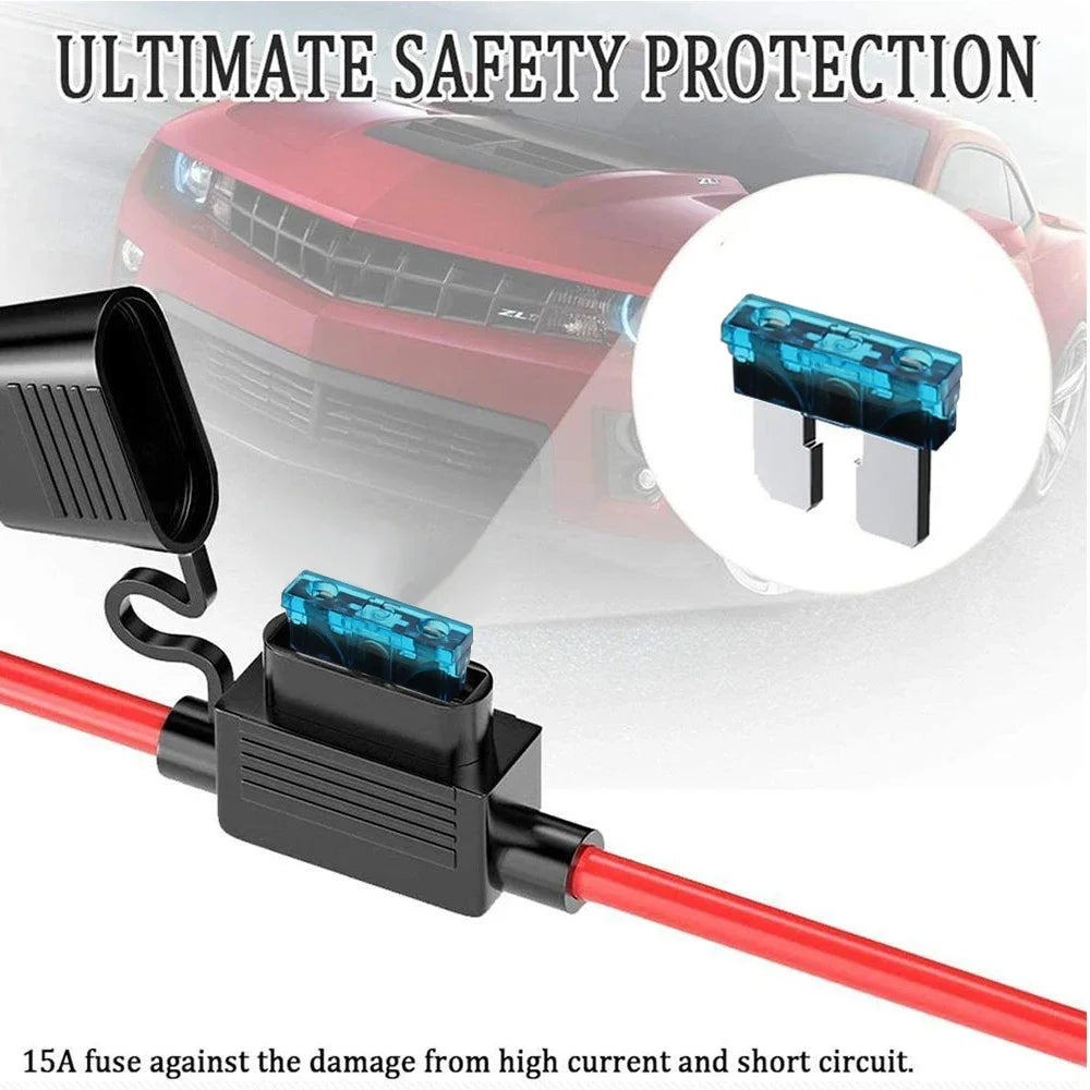 12V Charger Cable 16AWG Ring Terminal SAE to O Ring Connecters Extension Cord Cable Connector for Battery Charger/Maintainer