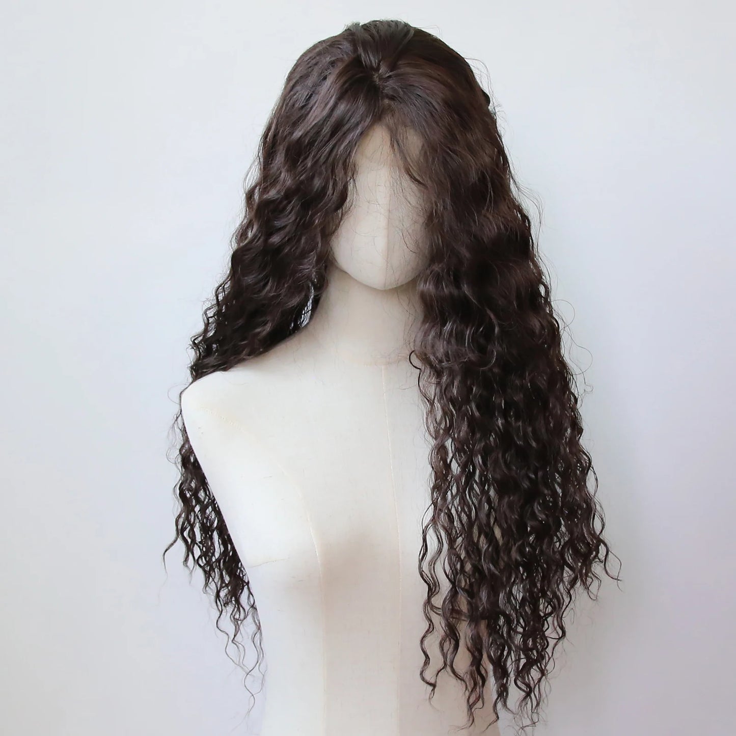 Black Romance Curly Synthetic Lace Front Wig Long Deep Curly Jet Black Lace Front Synthetic Wig Pre Plucked Natural Hairline