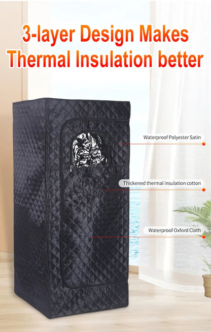 Sweat Steam Box, Home Full Body Sauna Box, Folding Portable Sweat Steam Room