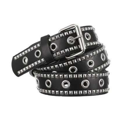 New Fashion New Bronze Bullet Belt Metal Belt Men And Women Punk Hardware Jeans Belt Y2K Belt Designer Belt Women's Belt