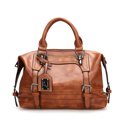PU Leather Ladies Boston Shoulder Bags Luxury Women Tote Handbags High Quality Female Top Handle Messenger Crossbody Bags