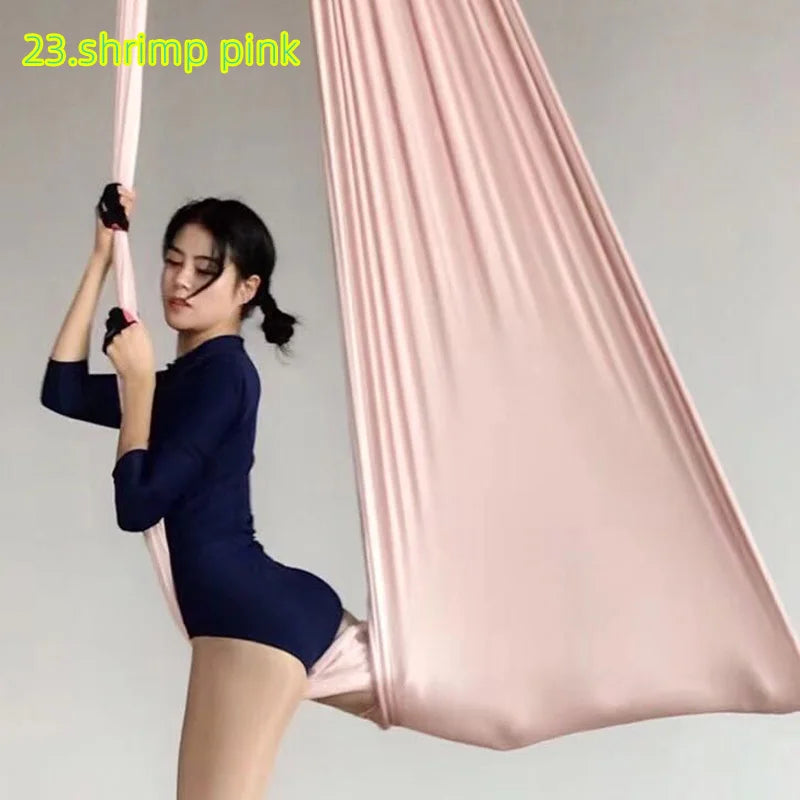 12m Aerial Silks Flying Trapeze Aerial Silk Yoga Hammock Swing GYM Home Outdoor Fitness Anti-Gravity Body Building Pilates Belt