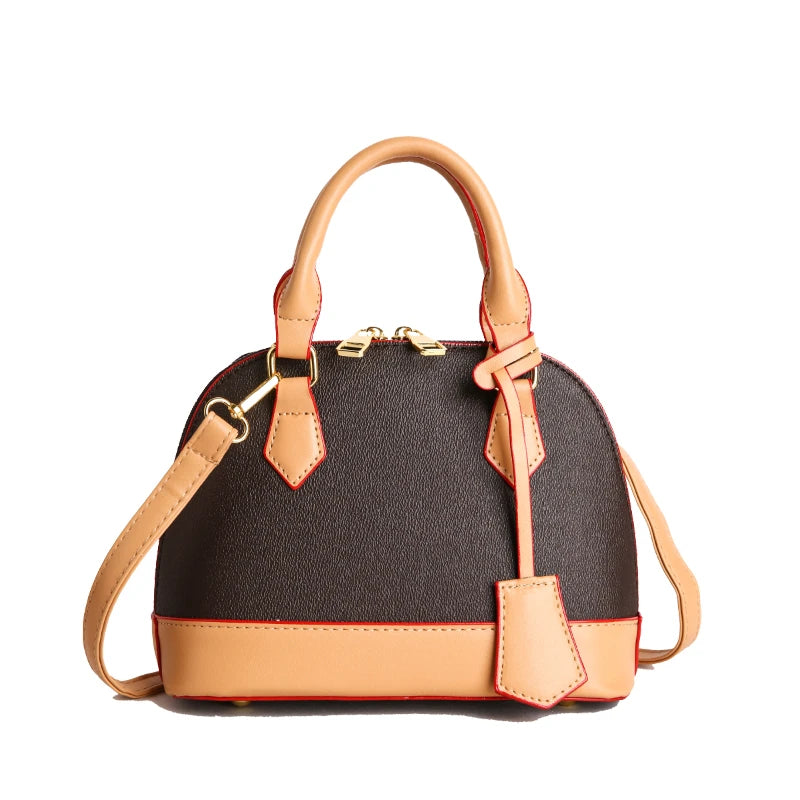Trend Luxury Designer Ladies Handbag Women's Vintage PU Leather Shell Bag Casual Crossbody Bags for Women Shoulder Bag for Phone