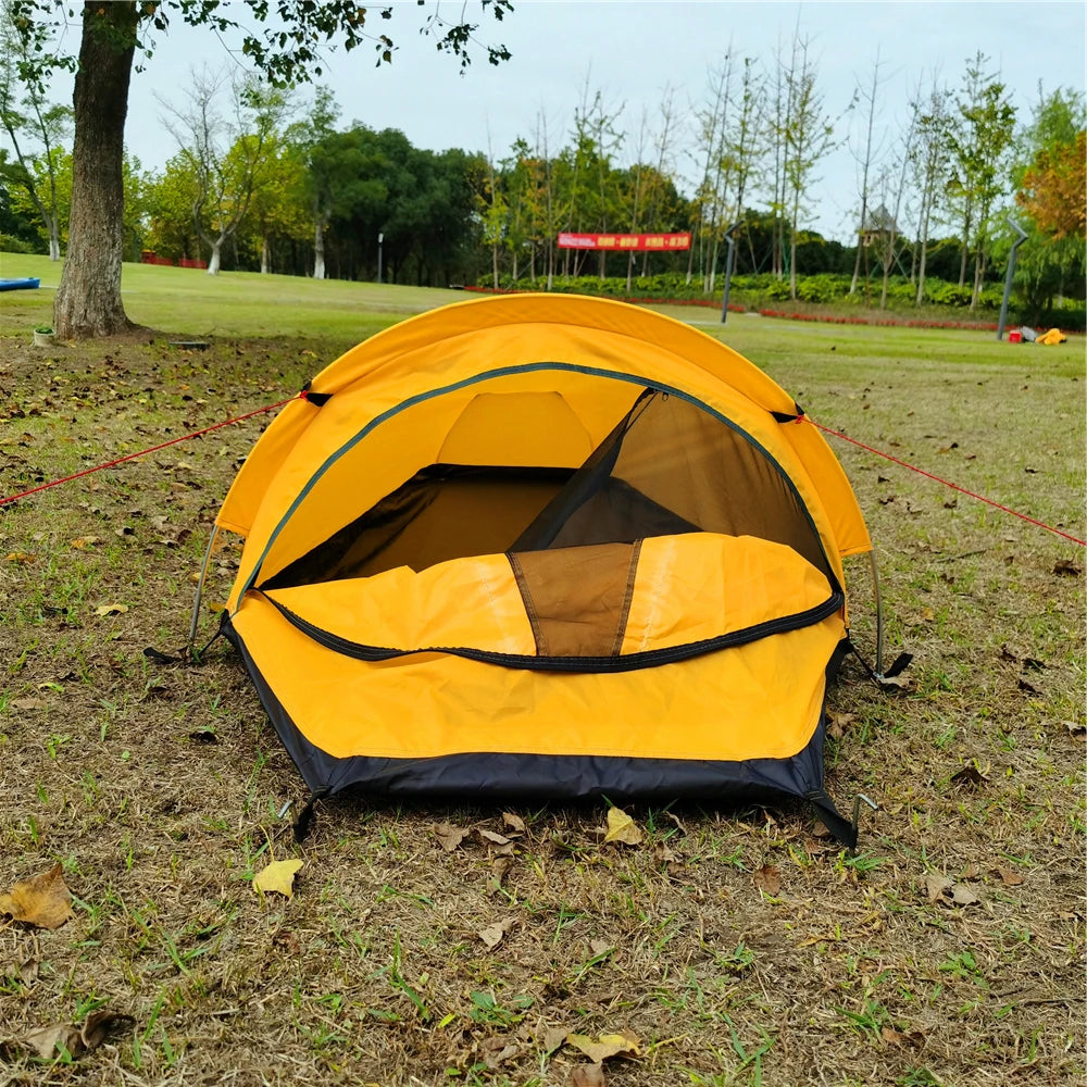 Portable Backpacking Tent Outdoor Camping Sleeping Bag Tent Beach Lightweight Single Person Sleeping Bag Tent with Storage Bag
