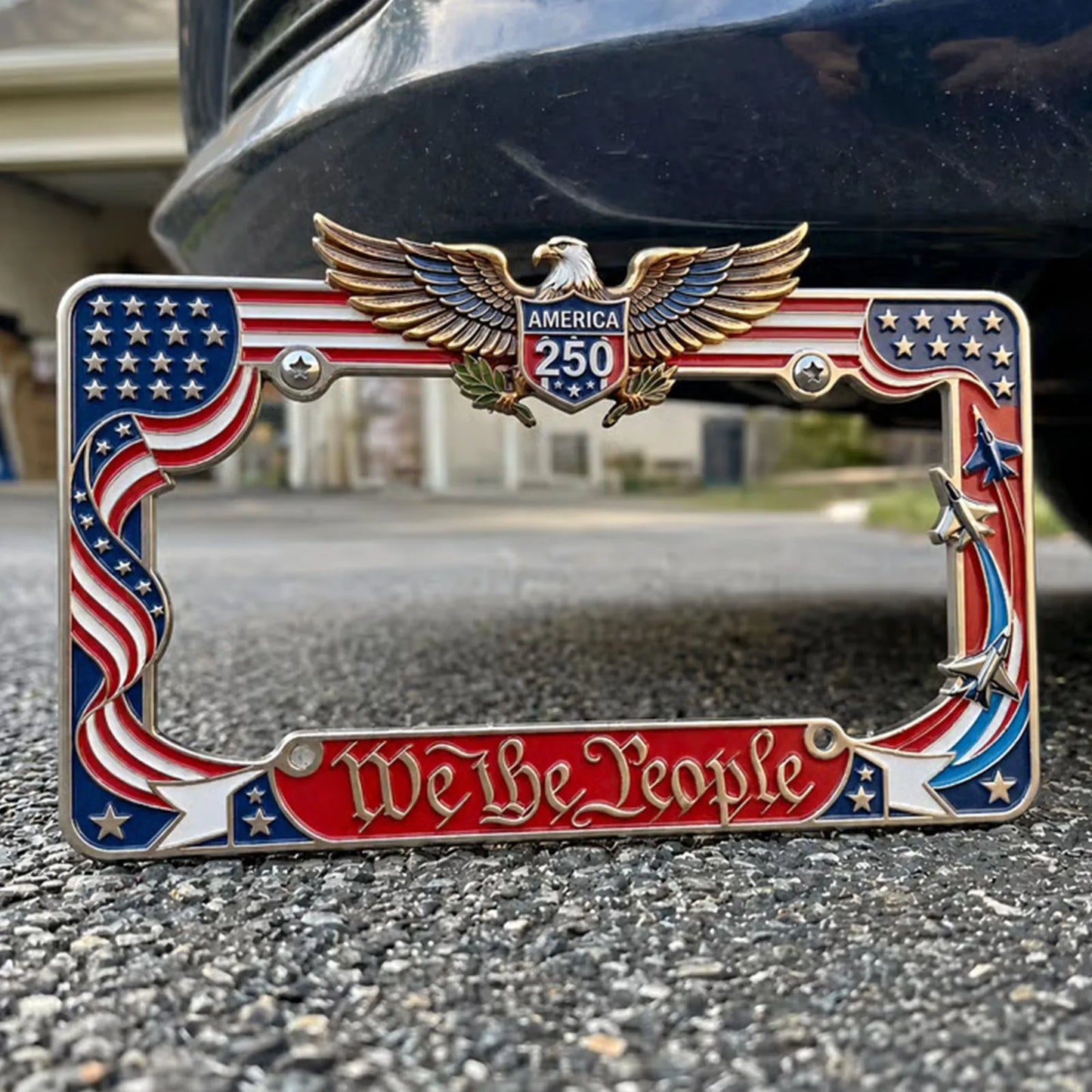 United States 250th Anniversary License Plate Holder Cover Commemorative Patriotic License Plate Cover Fits Standard Size