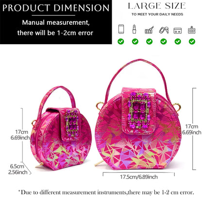 Venus Chan 2025 Elegant Peep-Toe Heels for Women - Perfect Italian Party Shoes & Bag Set with Sparkling Diamond Accents