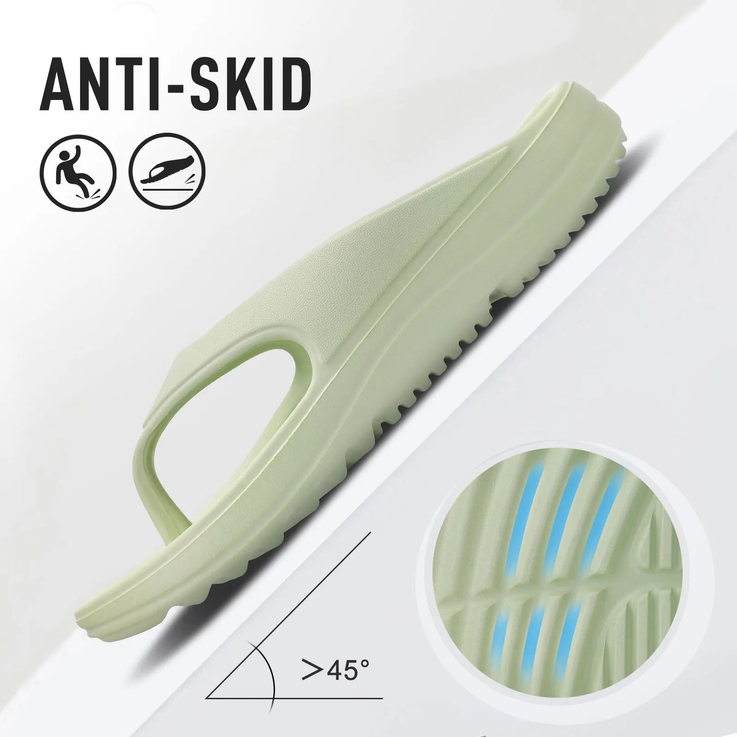 Kidmi Women Flat Sandals Women Slippers Outdoor Non-slip House Slippers Unisex Beach Slides Orthopedic Breath Soft Slippers