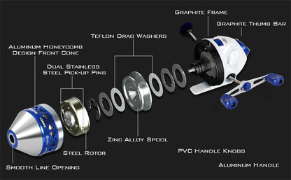 ZUKIBO Portable Slingshot Fishing Reel 4.0:1 High Speed Reel Left Right Hand Catapult Hunting Shooting Closed Fish Reel New