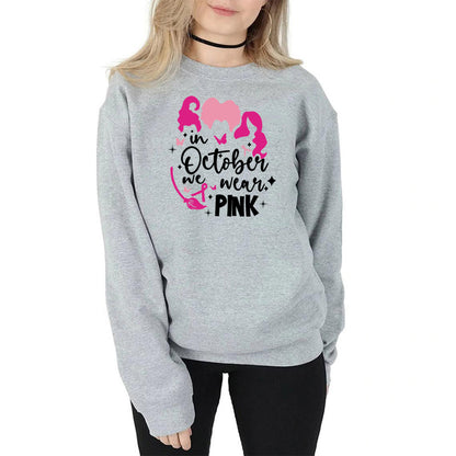 Breast Cancer Awareness Sweatshirt In October We Wear Pink Hoodie Pink Ribbon Sanderson Sister Sweatshirts Breast Cancer sweater
