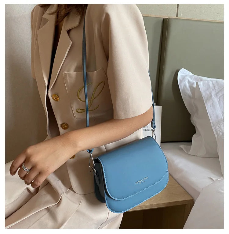 Saddle bag women's crossbody bag bag girl, summer simple fashion trend, foreign shoulder bag women