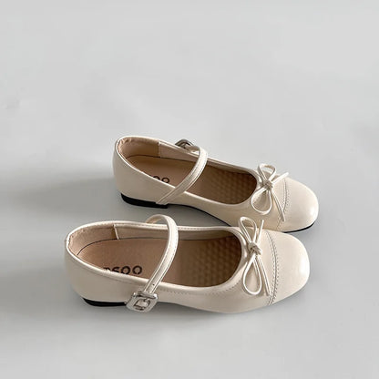 2026 New Spring Vintage Women Ballet Flats Shoes Comfort Round Toe Soft Sole Shoes Elegant Butterfly-knot Dress Grandma's Shoes