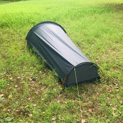 Portable Backpacking Tent Outdoor Camping Sleeping Bag Tent Beach Lightweight Single Person Sleeping Bag Tent with Storage Bag