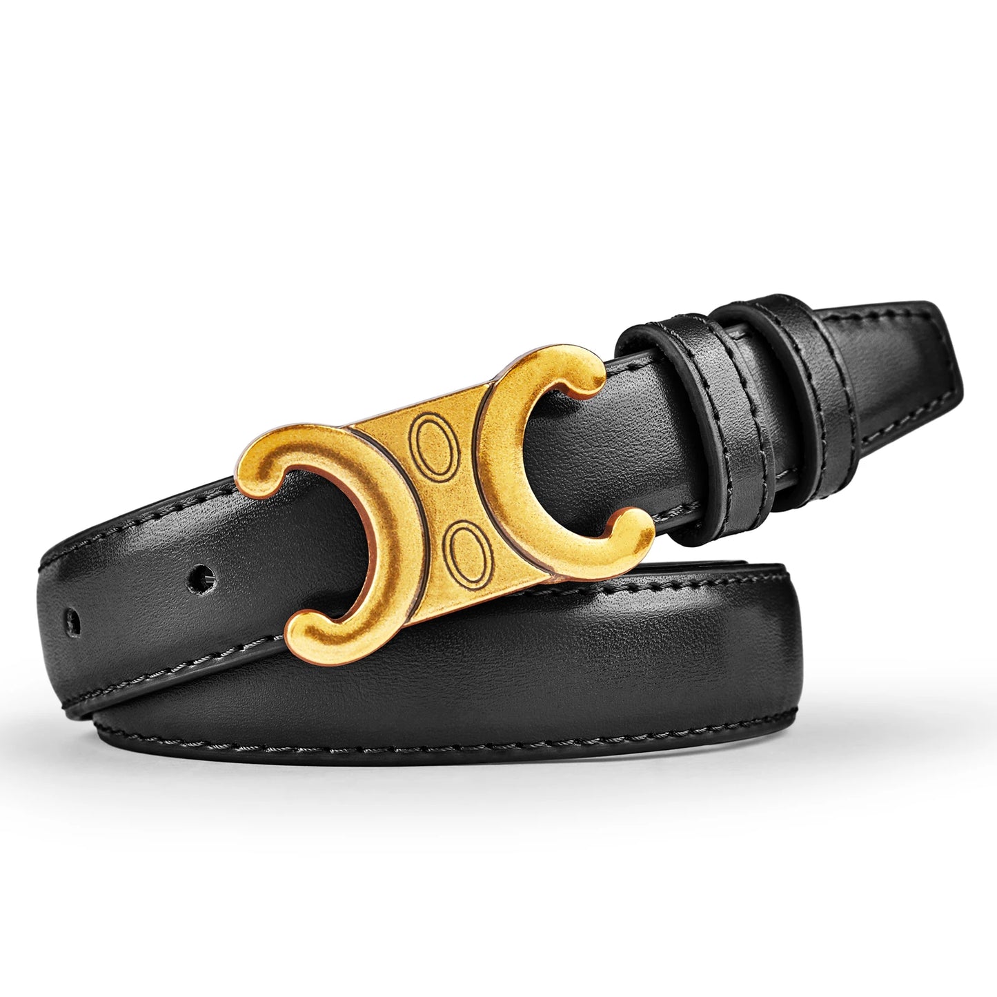 Luxury Women's Belt, Gold Buckle, Genuine Leather Belt, Fashion Style  Match with Jeans, Skirts, Top Quality Belt for Women