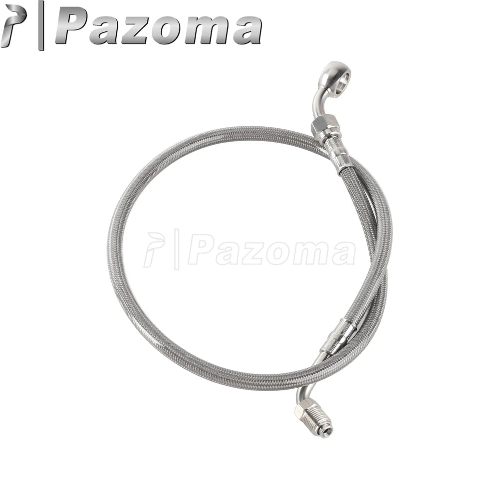 Motorcycle Hydraulic Banjo Braided Line Steel Brake Hose Cable For Harley Softail Slim Breakout Deluxe Street Bob Fat Boy 18-23