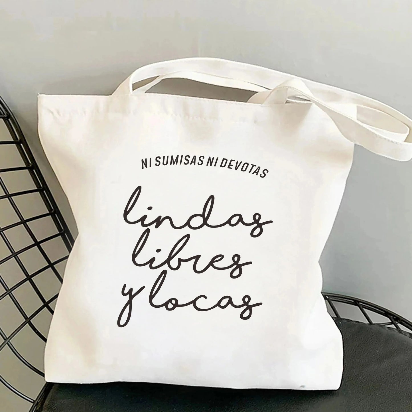 Spanish Women Shoulder Bag Graphic Harajuku Shopper Bags Large Capacity Canvas Tote Handbag No Zipper Eco Casual Girl Handbags