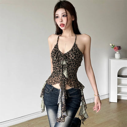 Nibber Hip-hop Summer New Sweet Gentle Cute All-match Fashionable Cool High Street Cool Sexy Women's Thin Backless Halter Vest