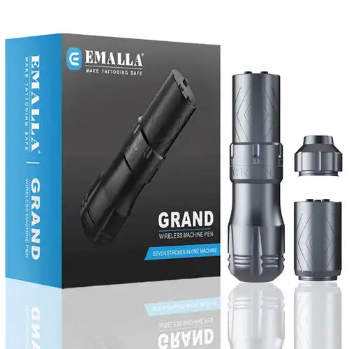 EMALLA GRAND Wireless Tattoo Pen Machine Adjustable 7 Strokes Brushless Motor 1800mAh Tattoo Permanent Makeup Pen Machine Supply