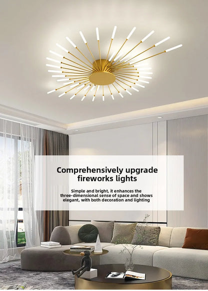 Nordic Ceiling Lighting for Living Room Bedroom Kitchen Led Ceiling Light Fixture Indoor Home Firework Decor Ceiling Lights