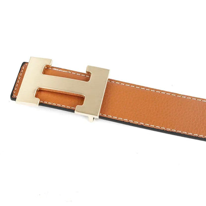 Red Luxury Designer Brand Cowhide H Belt Men High Quality Women Genuine Real Leather Dress Cowhide Strap for Jeans Waistband