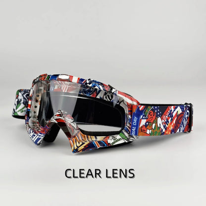 Newest Motorcycle Goggles For Men Motocross Sunglasses Safety Protective MX Night Vision Helmet Goggles vintage Driving Glasses