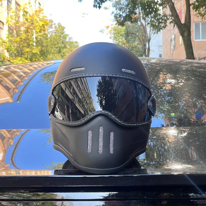 ORZ NEW Motorcycle FBR Full Face Retro Helmet Tokyo Style Motorcycle Casco Moto Japan TT Helmets Fiberglass With Clear Visor