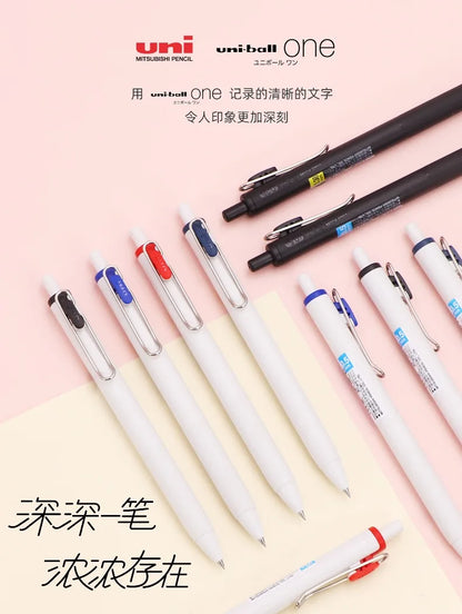 uni-ball one Mitsubishi Limted Gel Pen,Black/Red/Blue/Navy Blue Core Black Technology Signing Canetas for homework,test,meeting