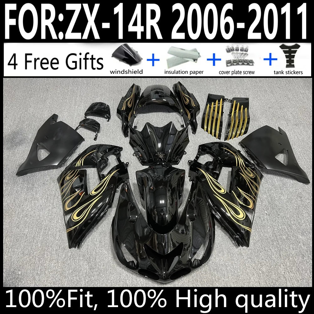 Kawasaki ZX-14R 06 07 08 09 10 11 ZX14R 2006-2011 Motorcycle Fairings Kit ABS Plastic Body Work Cowling Set Full Body