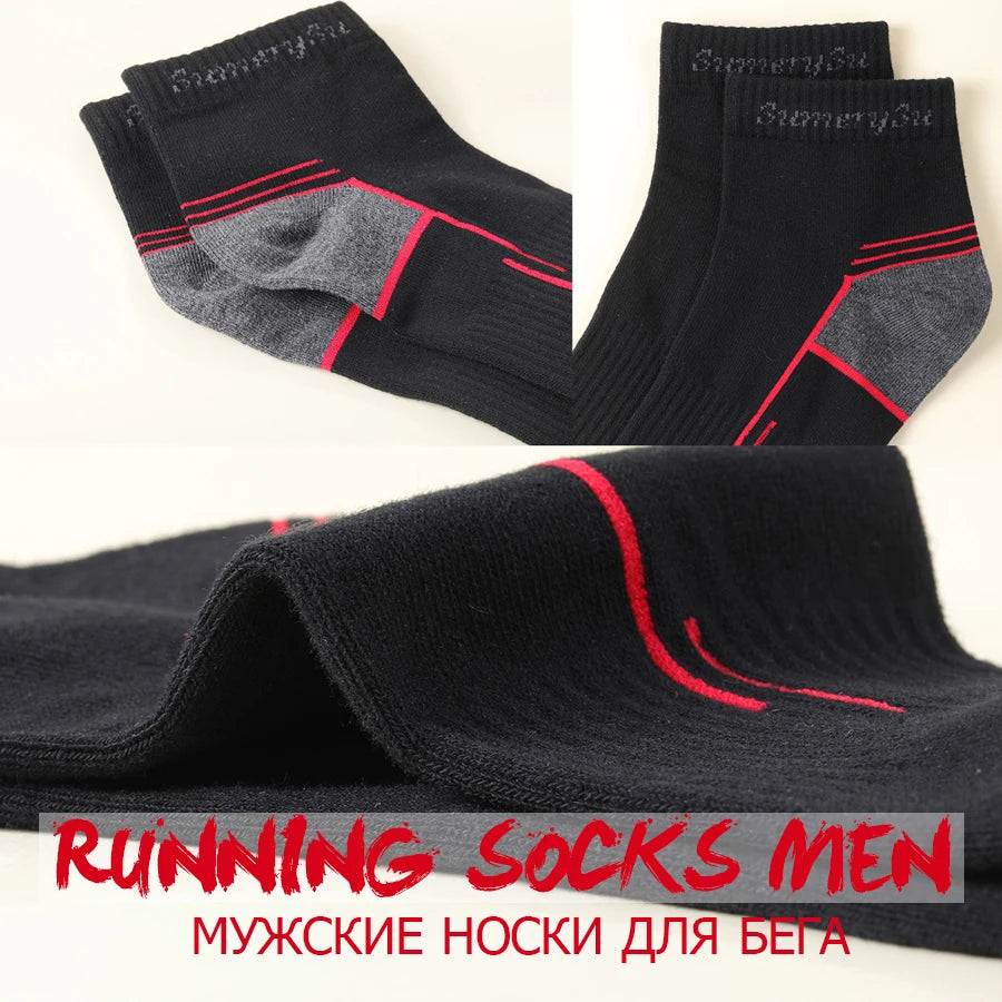 2 Pairs/Lot Running Socks Men Sport Outdoor Casual Cotton Red Stripes Compression Black Colorful Sock Male Gifts 21 Colors