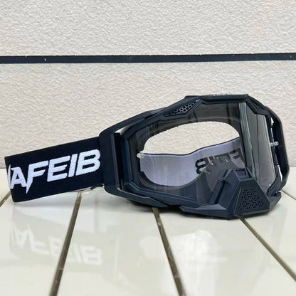 Motorcycle glasses with windproof lens for motocross, dirt bike, ATV, ski, sunglasses & outdoor cycling