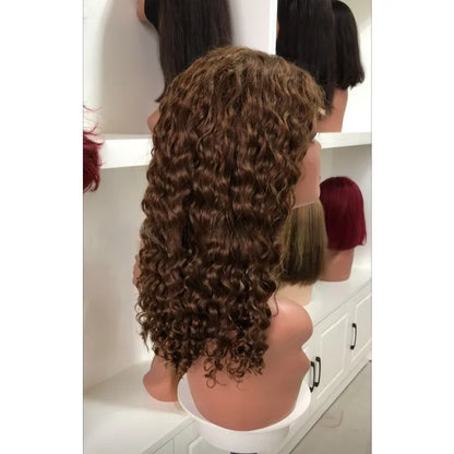 High Quality Front Lace Wig BOB DEEP High Density4 * 4 Frontal Lace Wigs European and American Wig Natural Brazilian Virgin Remy
