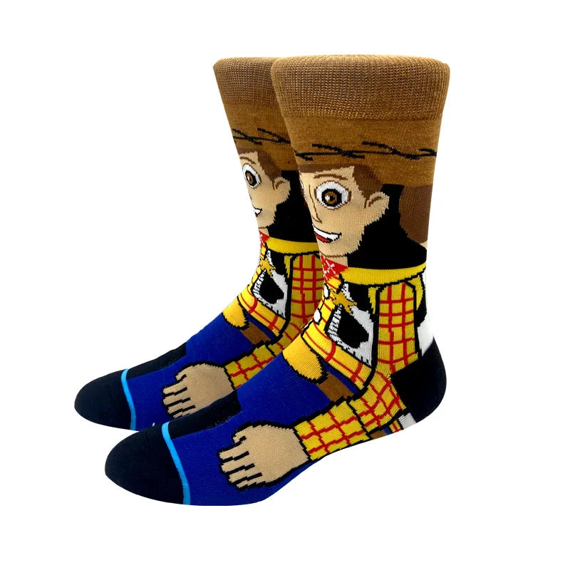 2023 New Anime Marvel Men Socks Long Sock Men‘s Knee-High Couples cosplay Sock Personality Hip Hop Harajuku Funny Sock for Women