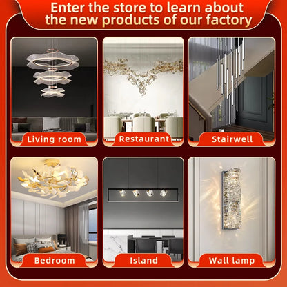 Crystal Hanging Lamps for Living Room Chandelier for Dining Room French Large Nordic Bedroom HQ Ceilling Light Pendant Lamp
