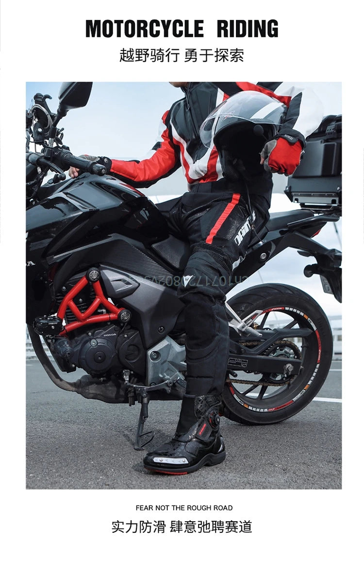 Motorcycle Riding Boots Summer New Anti-fall Casual Cycling Shoes Men's Outdoor High-top Cross-country Race Motorcycle Shoes