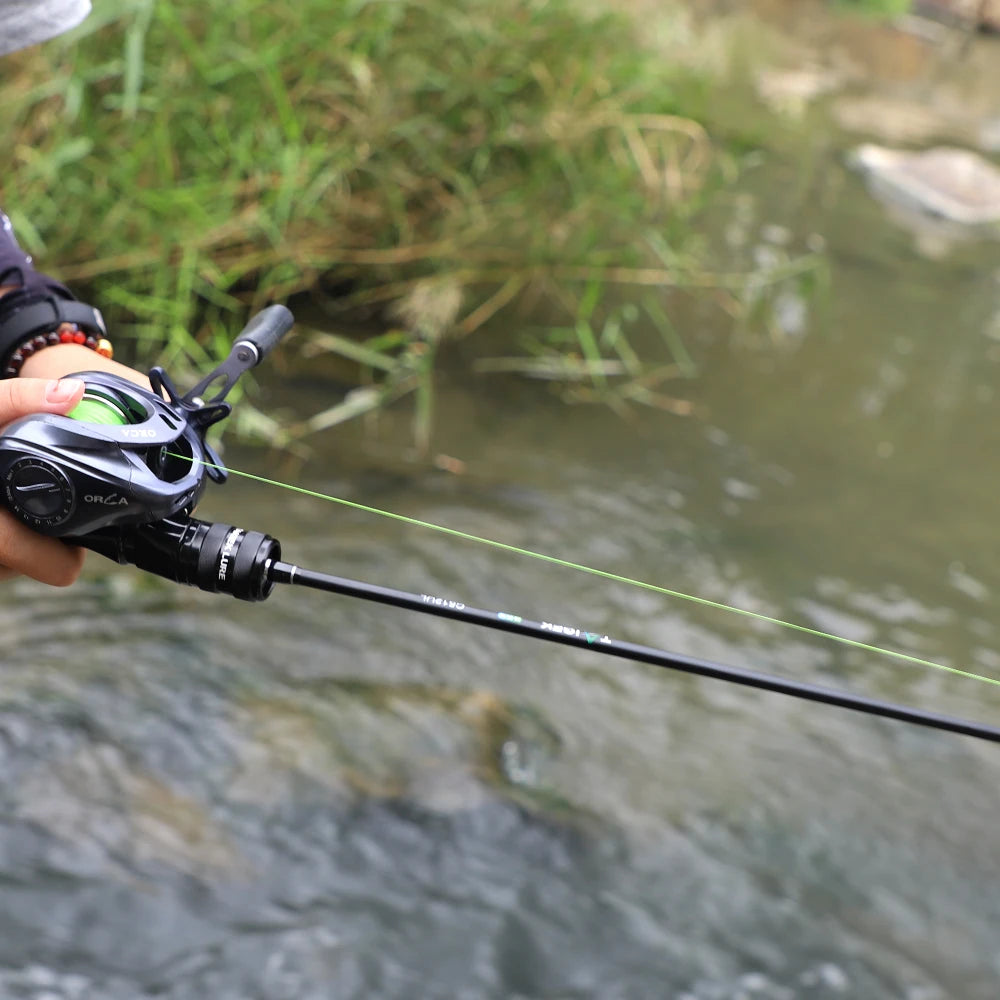 FISHINGFANS ORCA ULTRALIGHT UL SOLID TIP TAPERED HANDLE TROUT LAKE RIVER SPINNING CASTING FISHING ROD