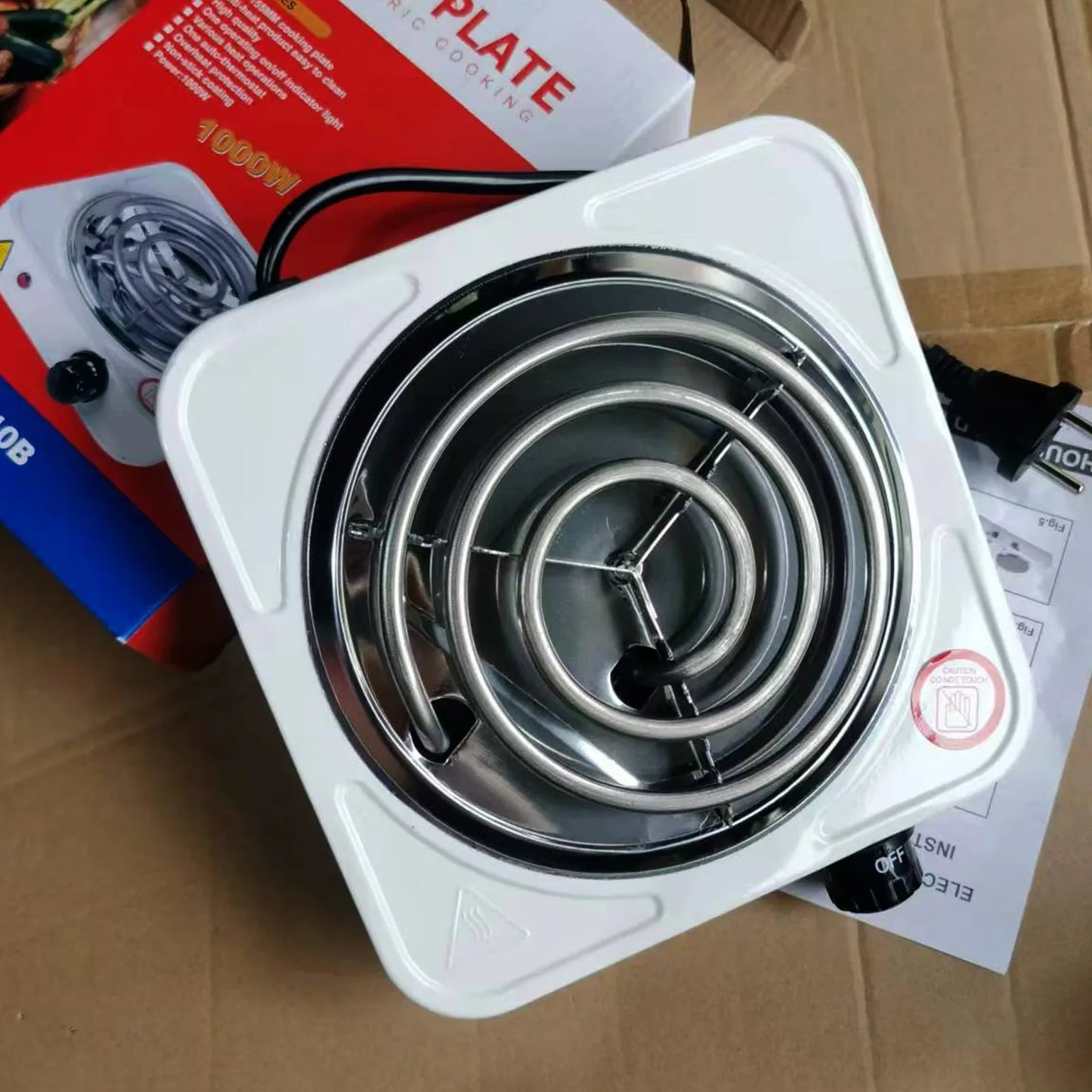 DEJAYA Hookah Charcoal Coal Burner Hot Plate Electric Shisha Starter Portable Electric Stove Multipurpose 1KW 220V