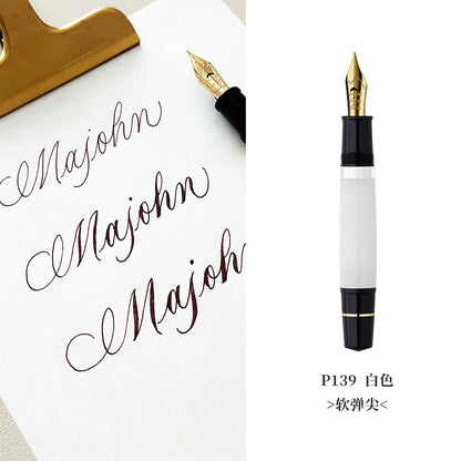 New MAJOHN P139 P138 P136 Classic Flex Nib Fountain Pen  Flexes Nib Pen Softness Flexare Business Modification Writing Pen ES ER