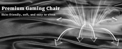 Ergonomic Gaming Chair, Electronic Gaming Chair With Massage Lumbar Support And Foot Pedals, Fabric Computer Chair