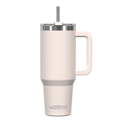 591ml Stainless Steel Insulated Cup 20oz Tumbler with Handle and Straw Keep Cold and Hot Thermal Mug Portable Car Travel Mug