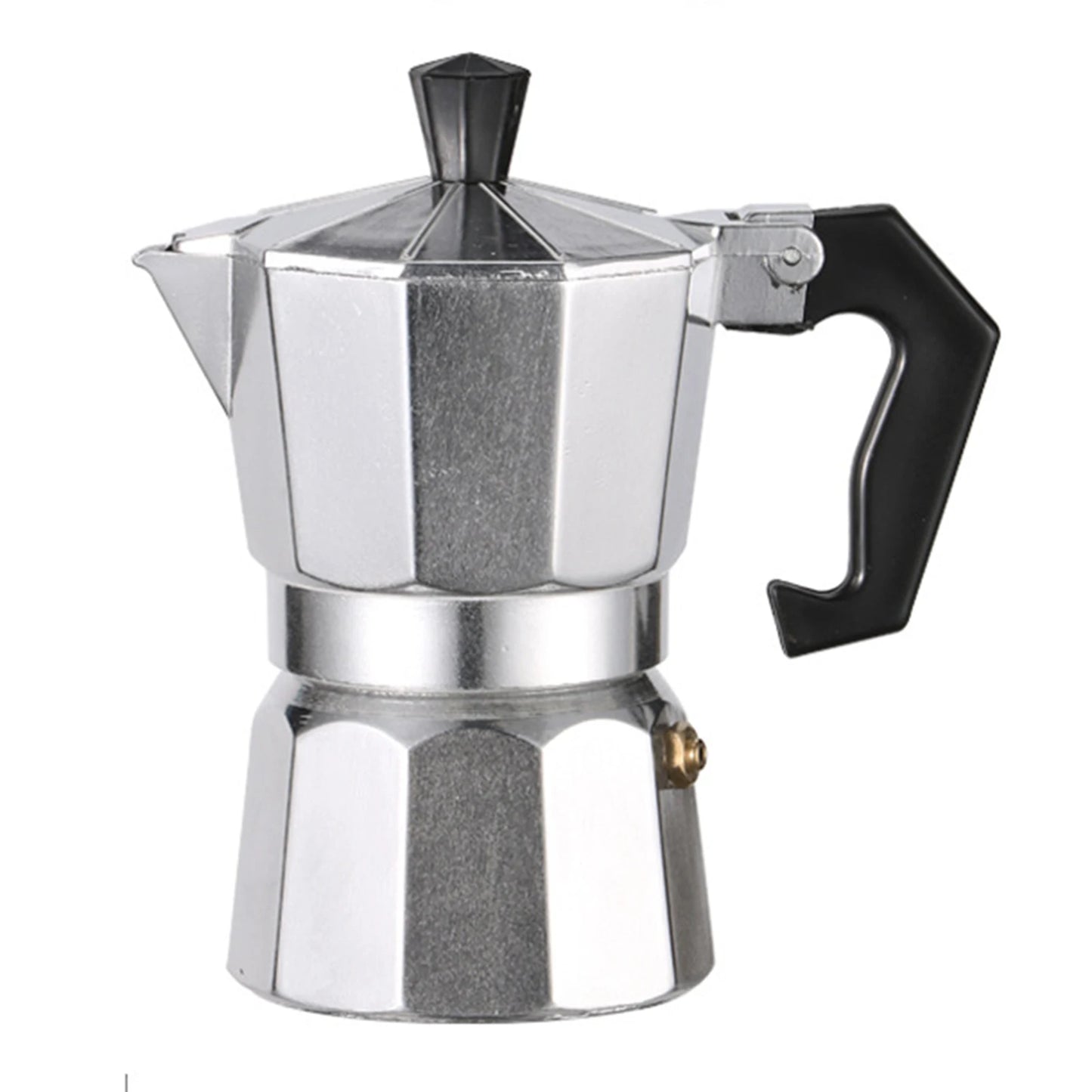 Octagonal Moka Pot Aluminum/Stainless Steel Stovetop Espressos Maker Multi-Purpose Coffee Pots for Outdoor Home Kitchen Office