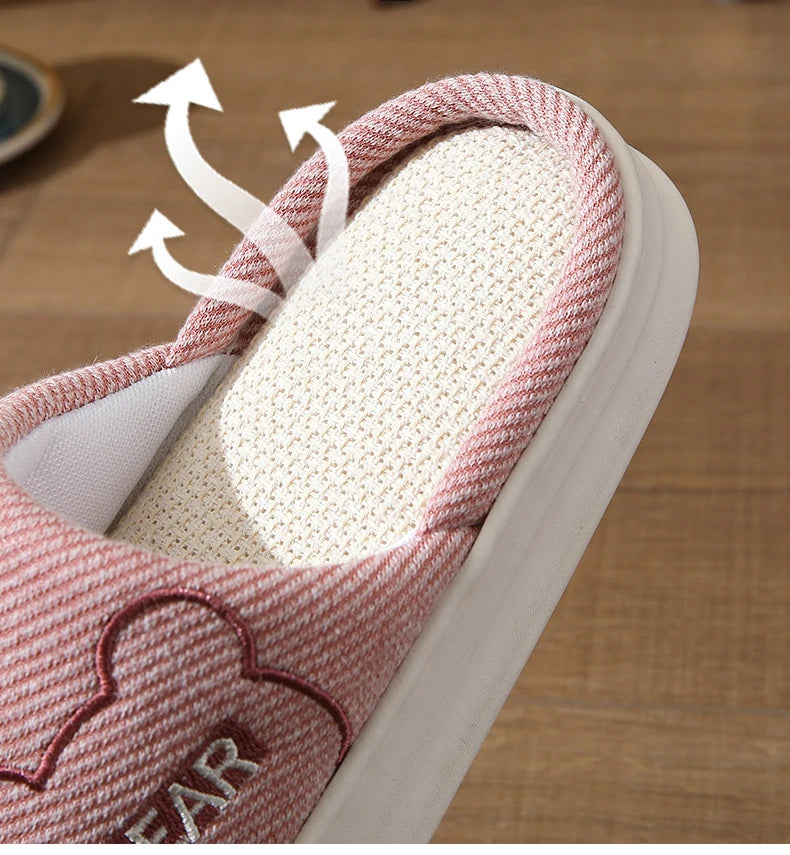 Platform Women's Slippers Flats Indoor Spring Summer Luxury Designer Shoes Girls Casual Soft Sole Cartoon Home Slides Elegant