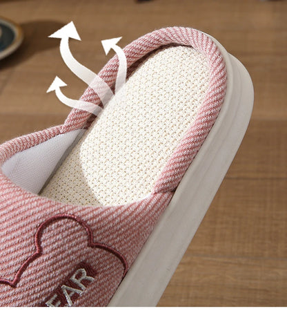 Platform Women's Slippers Flats Indoor Spring Summer Luxury Designer Shoes Girls Casual Soft Sole Cartoon Home Slides Elegant