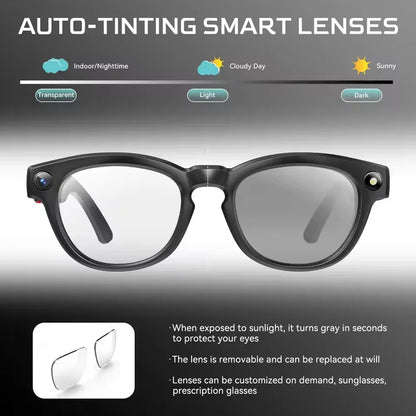 2026 New AI Smart Glasses Men Chat GPT 800MP Camera Double Microphone Voice Call AI Translation Voice Assistant Sunglasses Women