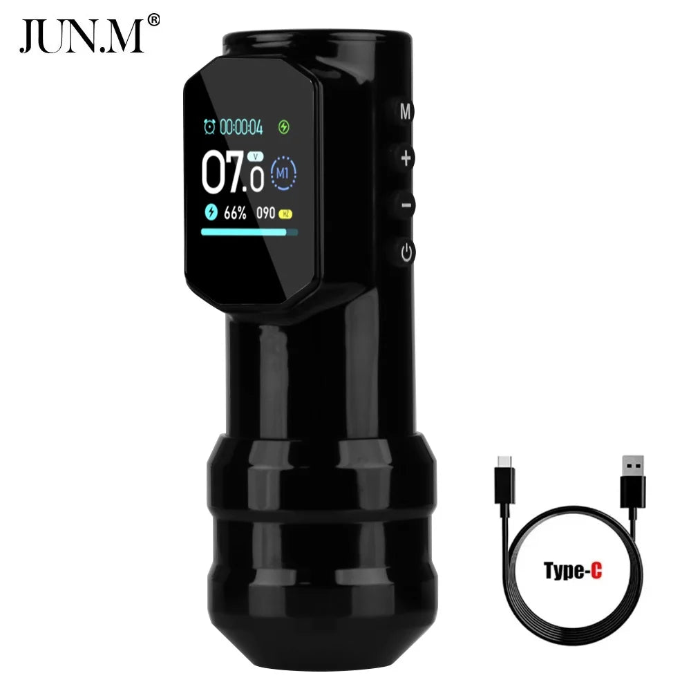Large Color Screen Digital Display YILONG Wireless Tattoo Pen New Permanent Makeup Tattoo Machine with 1500MAH Power Tattoo Gun