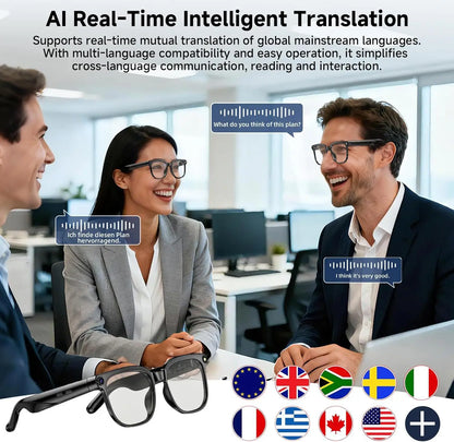 M02S smart glasses 8MP camera real-time translation and navigation Bluetooth call AI glasses, suitable for business work