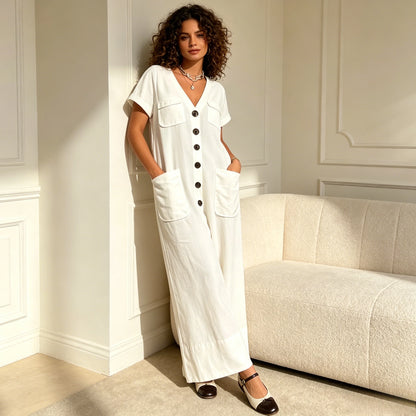 Beach Jumpsuit Women Rompers Lace Long Overalls Trench Spring Summer Bodycon Y2k Party Cluwear Elegant Outfits Work Jumpsuits