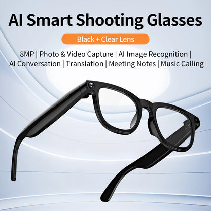 V3 AI Smart Glasses with ChatGPT, 8MP Camera Video Recording, Bluetooth Calls, Voice Wake, Music Playback Sunglasses