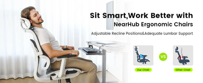 Office Ergonomic Chair for Big and 6'5" Tall Max,400Lbs Computer Desk Heavy-Duty Office Gaming Chair with High-Back Design EC20